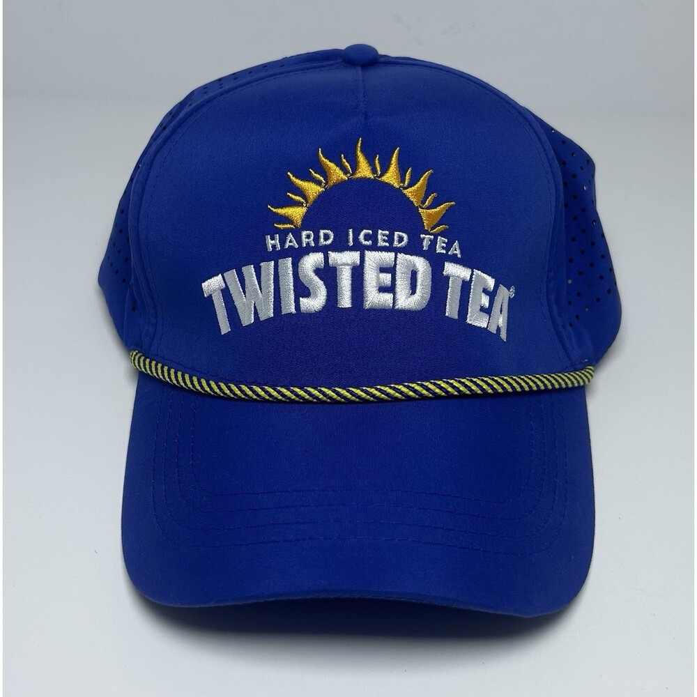 Twisted Tea Hard Iced Tea Blue Mesh Rope Back Adjustable Hat "Keep It Twisted"